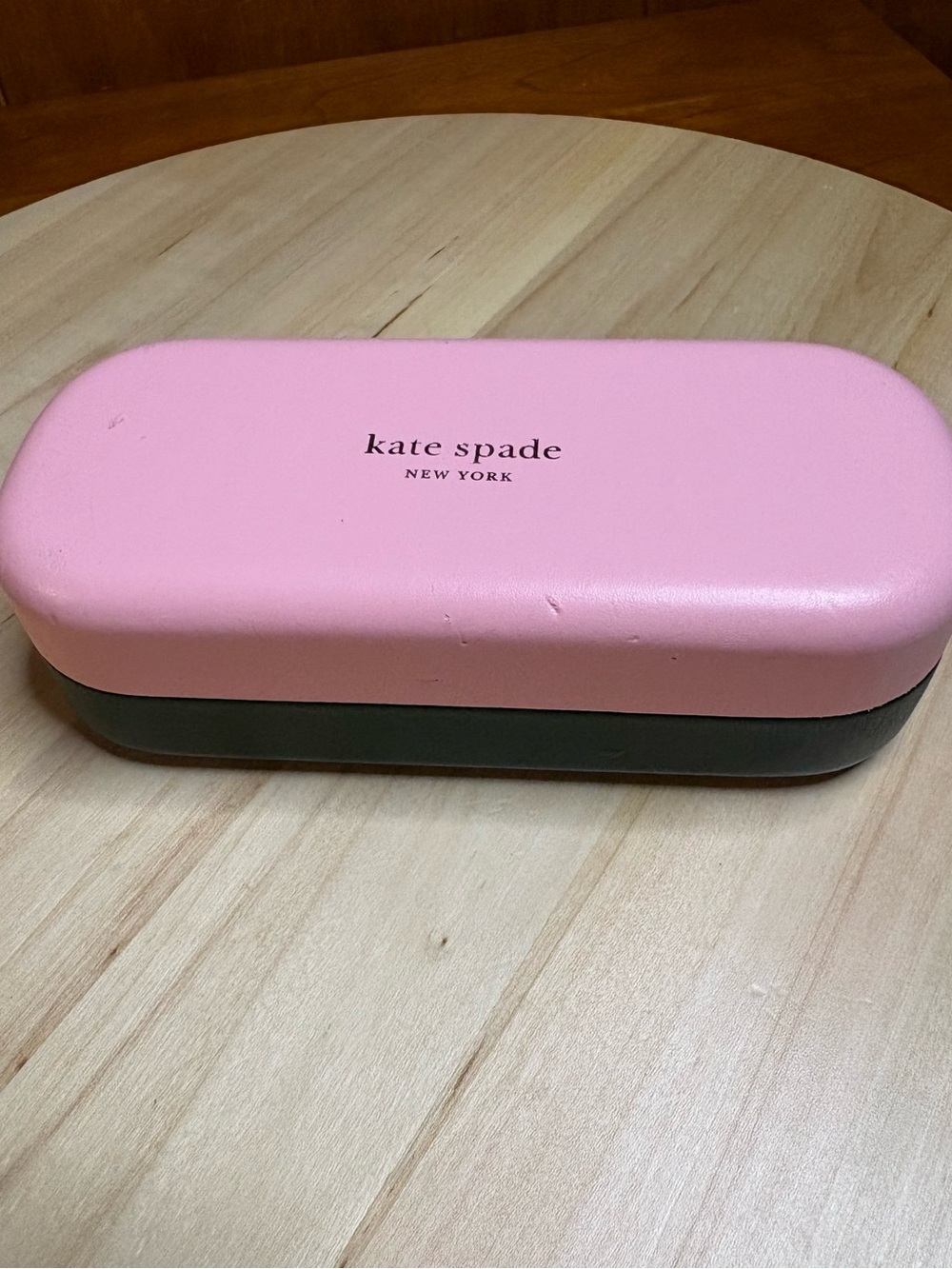 Pink and green Kate spade hard case for glasses